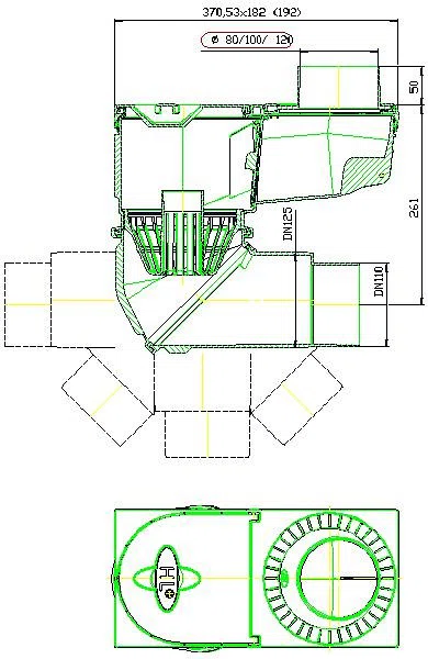 DALLMER Regenwasserablauf 600 N, DN 100/DN 125