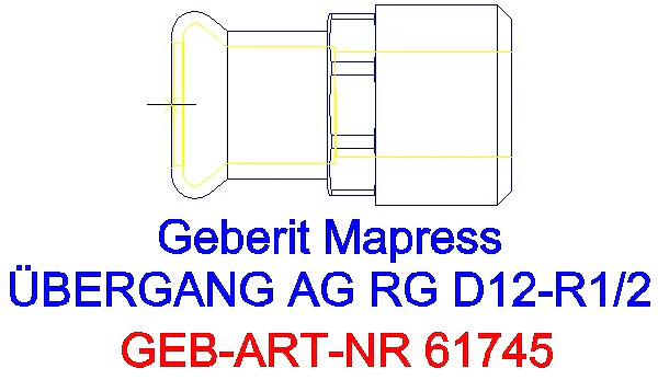 GE Mapress Kupfer Übergang mit AG Rg d12-R1/2_61745_A