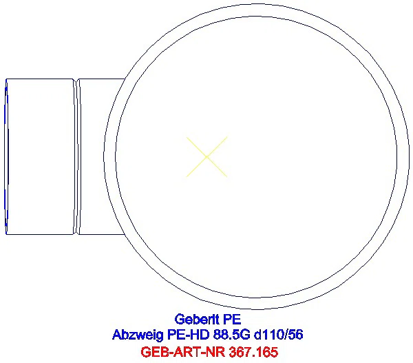 GE PE Abzweig 88,5Gr d110/56_367.165.16.1_G