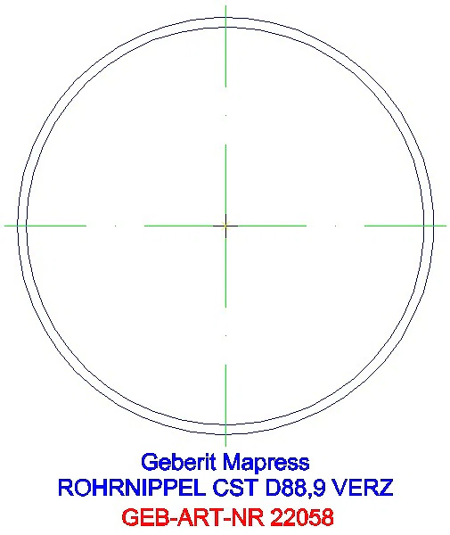 GE Mapress C-Stahl Rohrnippel außen verzinkt d88,9_22058_A