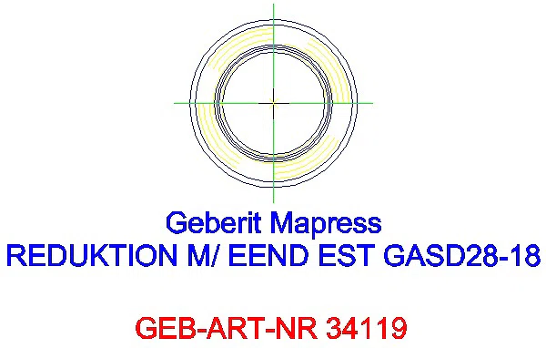 GE Mapress Edelstahl Reduktion mit Einschubende (Gas) d28-18_34119_A