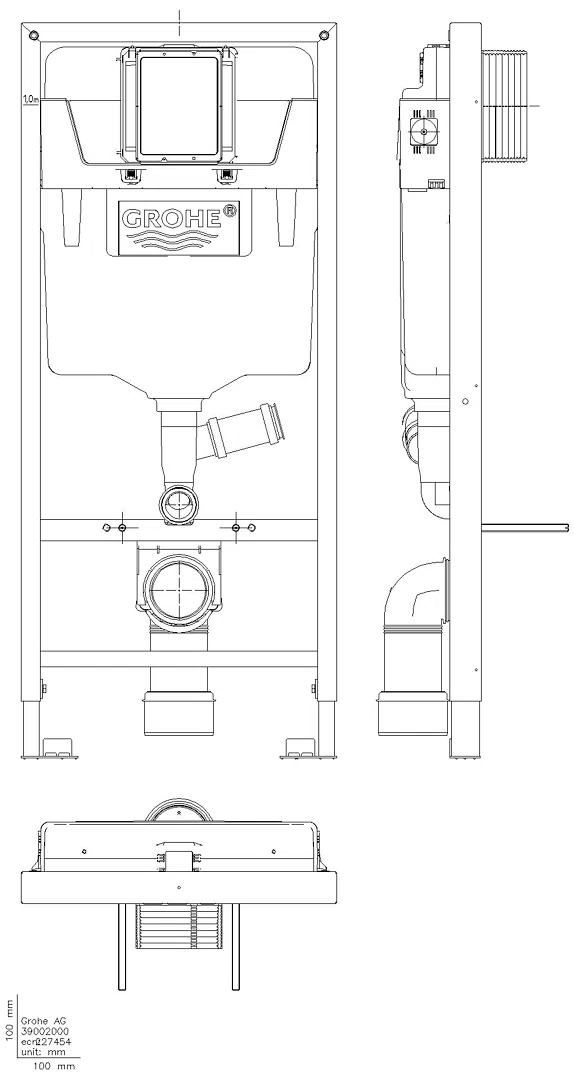 GROHE WC-Element Rapid SL 39002 Spülrohr für externe Geruchsabsaugung