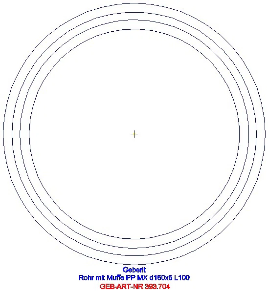 GE Silent-Pro Rohr mit Muffe d160mm L100cm_393.704.14.1_A