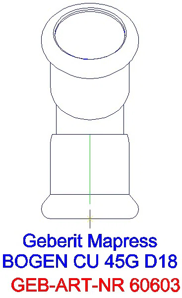 GE Mapress Kupfer Bogen 45Gr d18_60603_L