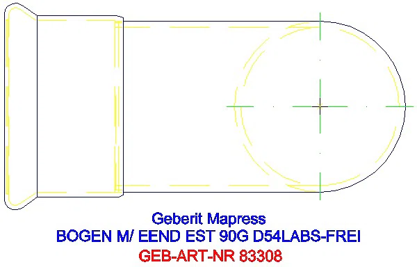 GE Mapress Edelstahl Bogen 90Gr d54 mit Einschubende (LABS-frei)_83308_G