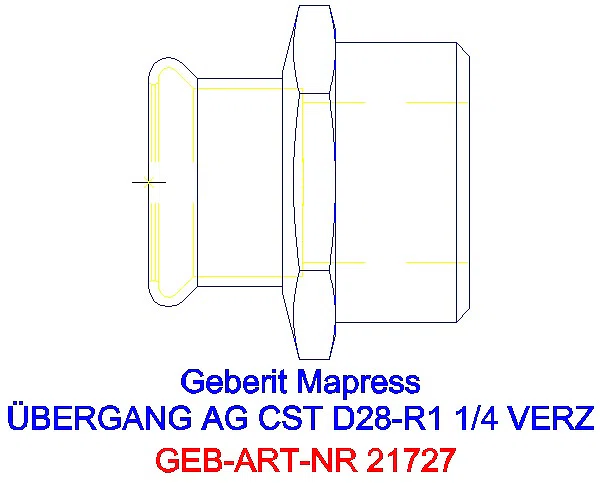 GE Mapress C-Stahl Übergang mit AG d28-R1 1/4 verzinkt_21727_G