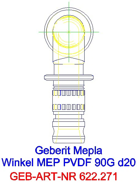 GE Mepla Winkel PVDF 90Gr d20_622.271.00.5_G