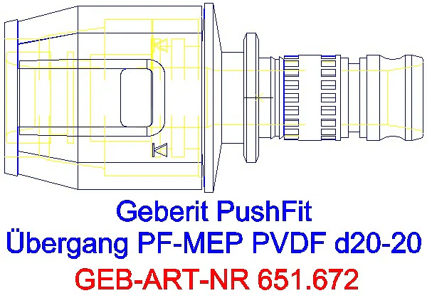 GE PushFit Übergang auf Mepla PVDF d20-20_651.672.00.1_L
