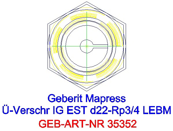 GE Mapress Edelstahl Übergangsverschr. mit IG ÜM aus ESt d22-Rp3/4_35352_L