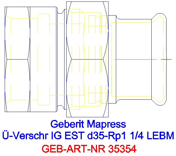GE Mapress Edelstahl Übergangsverschr. mit IG ÜM aus ESt d35-Rp1 1/4_35354_G