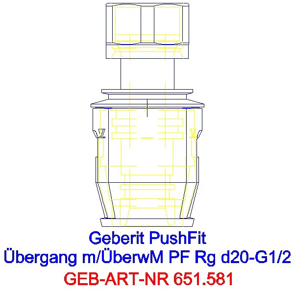GE PushFit Übergang mit Überwurfmutter Rg d20-G1/2_651.581.00.1_G