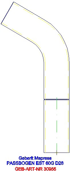 GE Mapress Edelstahl Passbogen 60Gr d28_30955_A