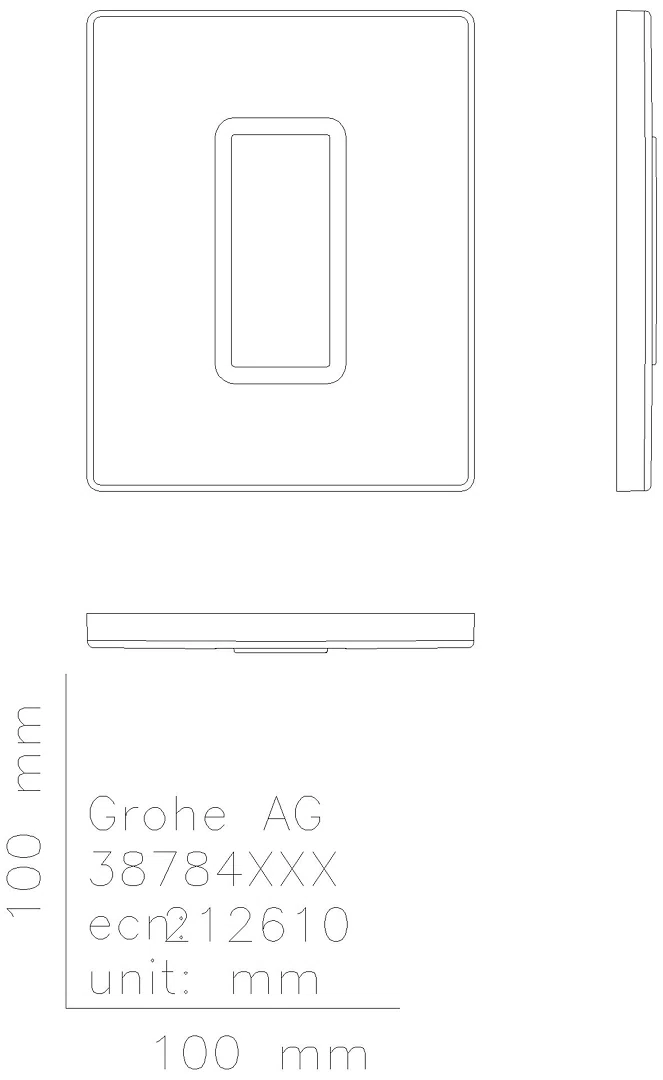 GROHE Urinal-Betätig. Skate Cosmopolitan 38784 manuelle Betätigung chrom