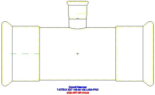 GE Mapress Edelstahl T-Stück reduziert (LABS-frei) d108-35-108_81246_A