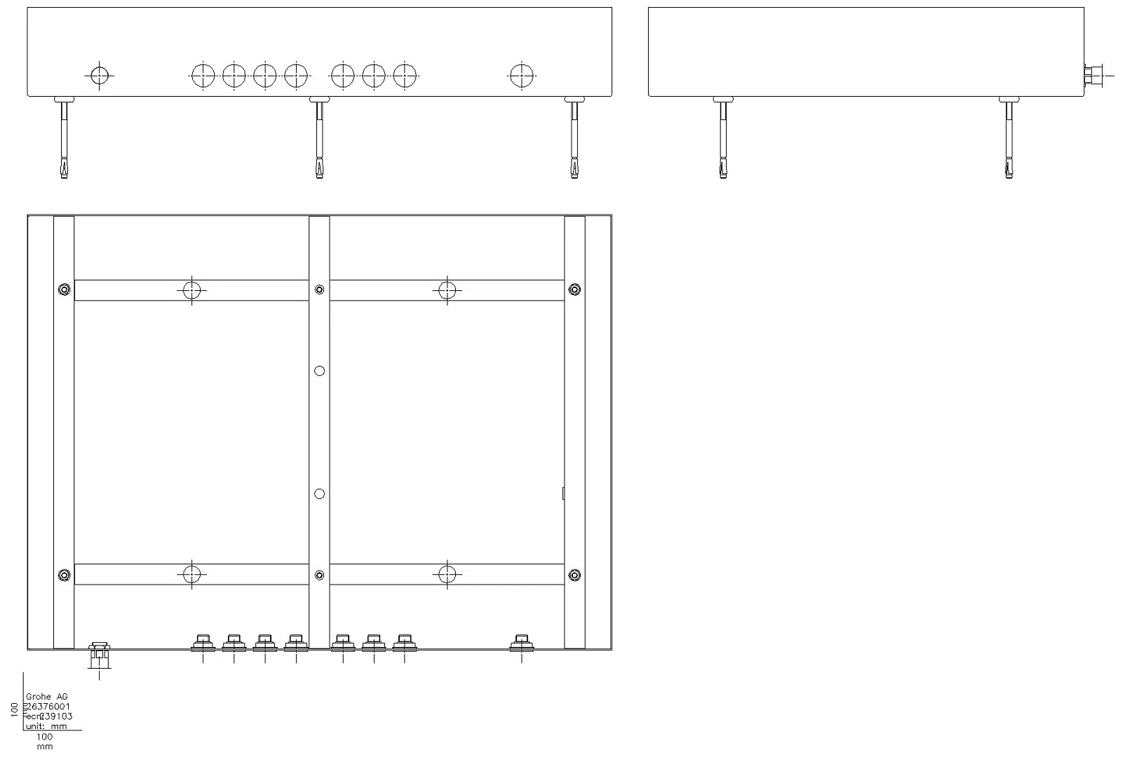 GROHE Rohbauset Rainshower Aqua 40" 26865 für AquaSymphony Deckenbrause