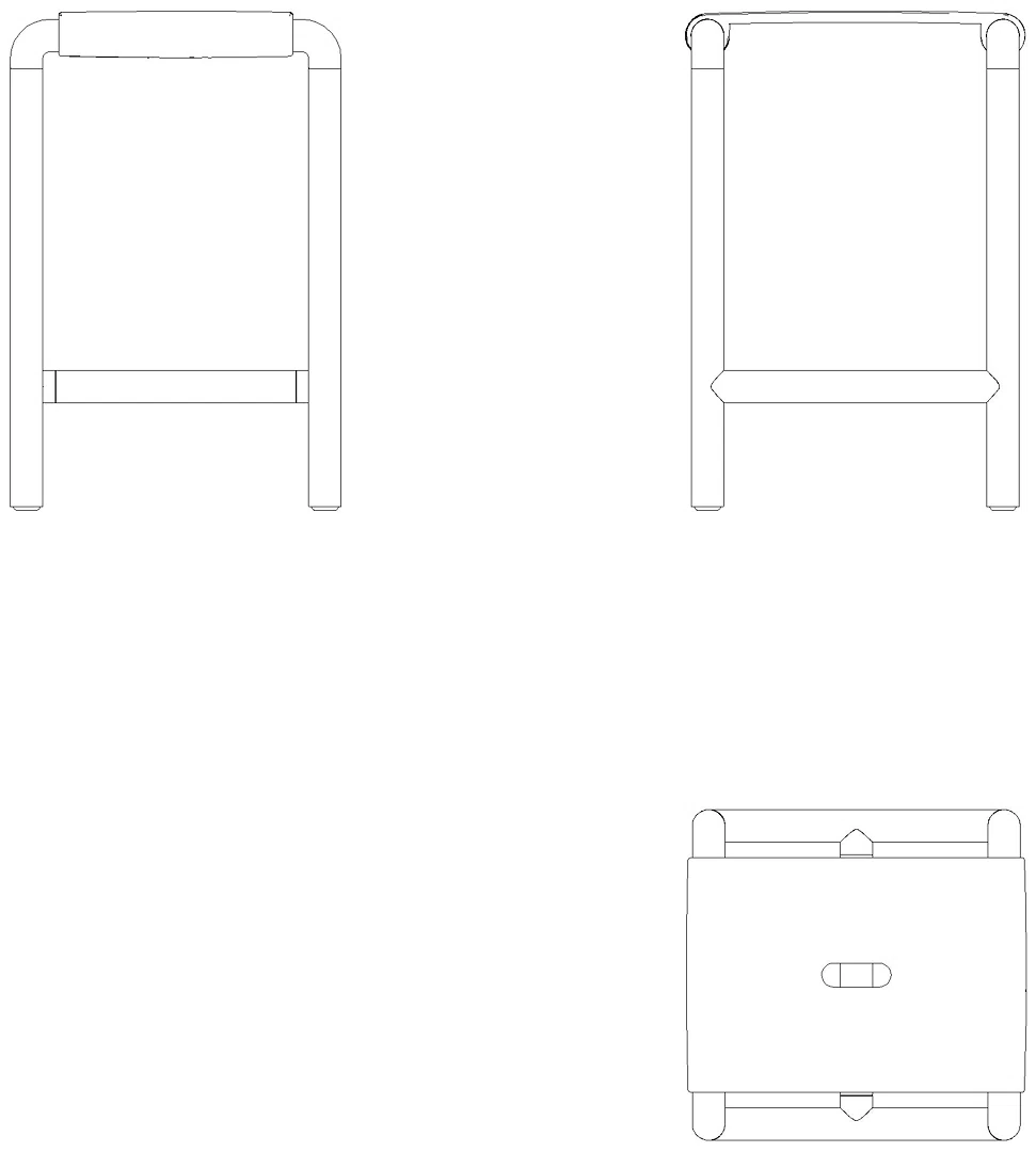 HEWI Hocker B=345mm,T=336mm,H=507mm lichtgrau
