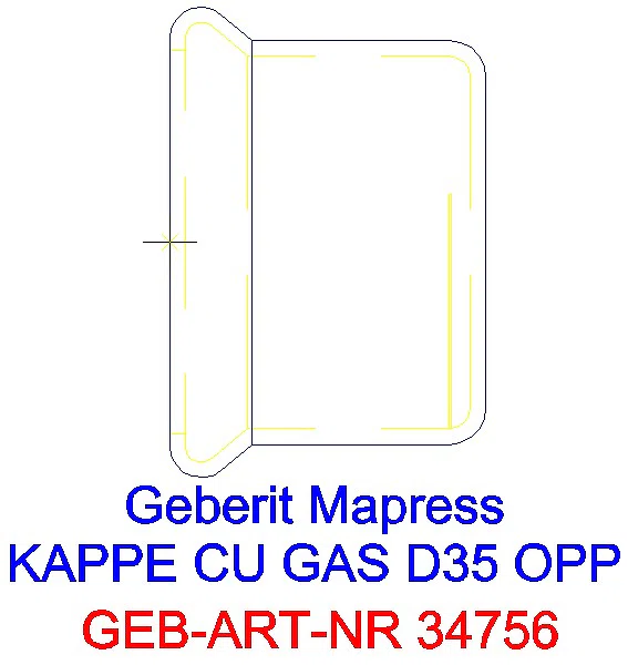 GE Mapress Kupfer Kappe (Gas) d35_34756_A