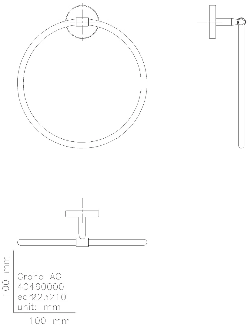 GROHE Handtuchring BauCosmopolitan 40460_1 chrom