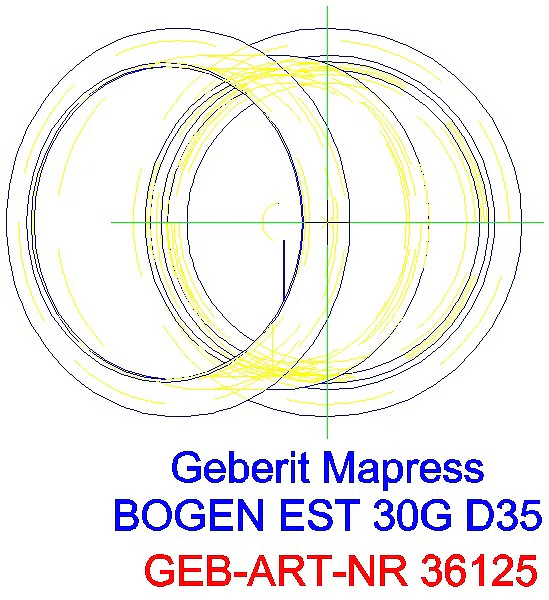 GE Mapress Edelstahl Bogen 30Gr d35_36125_G