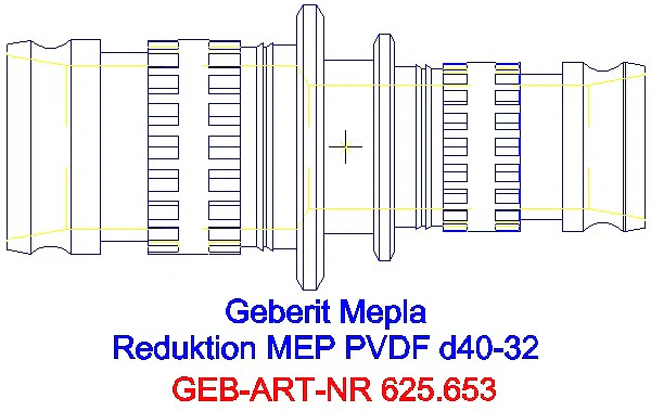 GE Mepla Reduktion PVDF d40-32_625.653.00.5_A