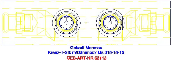 GE Mapress Kreuzungs-T-Stück mit Dämmbox Ms d15-15-15_63113_G