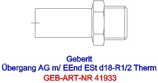 GE Mapress Therm Übergang mit AG und Einschubende d18-R1/2_41933_G