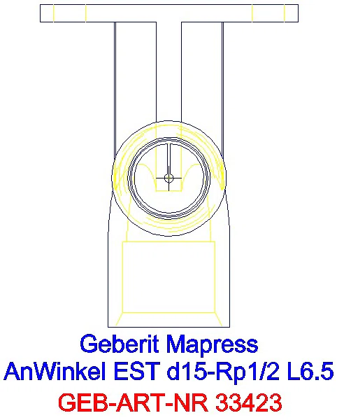 GE Mapress Edelstahl Anschlusswinkel 90Gr abgesetzt d15-Rp1/2_33423_G