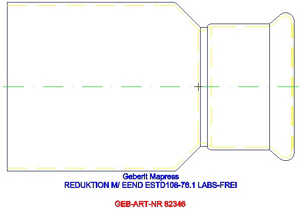 GE Mapress Edelstahl Reduktion mit Einschubende (LABS-frei) d108-76,1_82346_L