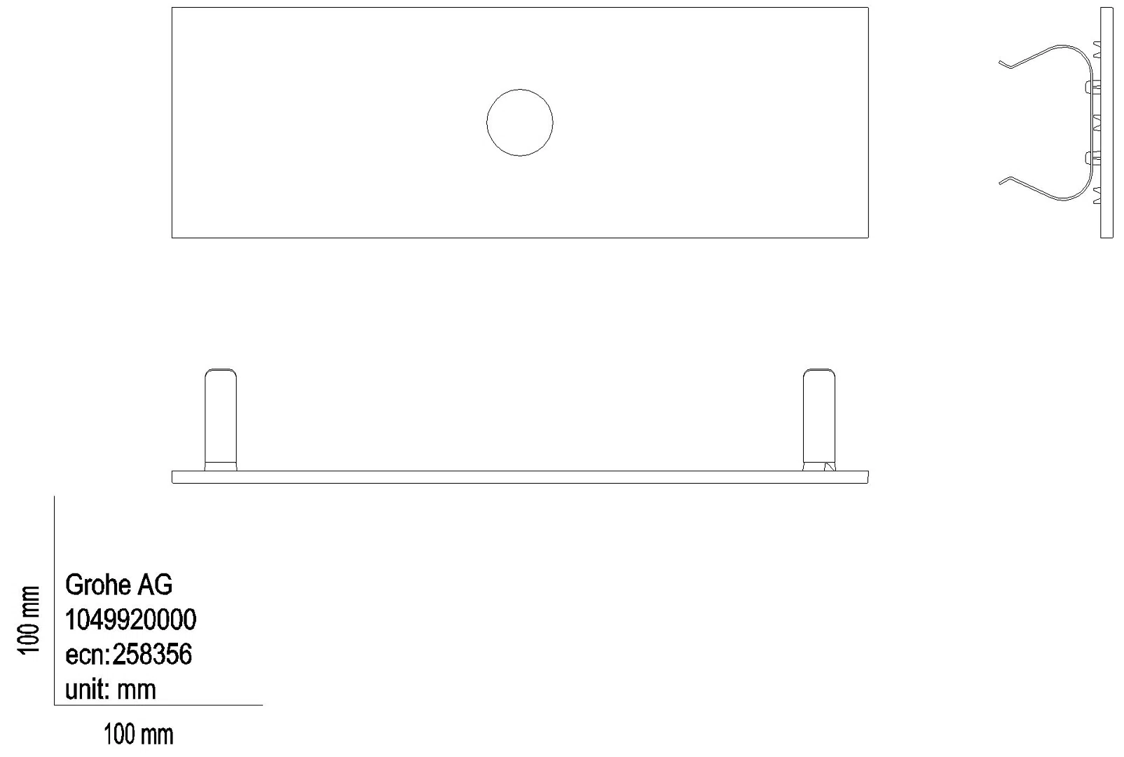 GROHE Deckenbr.Abdeckung RSH Aqua 104992 1 Stahlbildner supersteel
