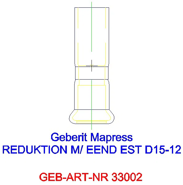 GE Mapress Edelstahl Reduktion mit Einschubende d15-12_33002_G
