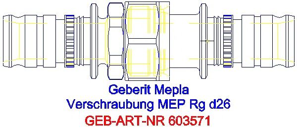 GE Mepla Verschraubung Rg d26_603.571.00.5_G