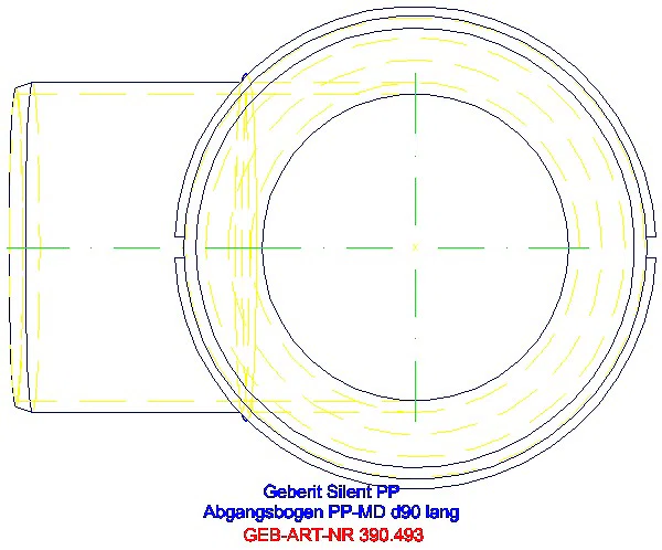 GE Silent-PP Anschlussbogen 90Gr d90_390.493.11.1_G