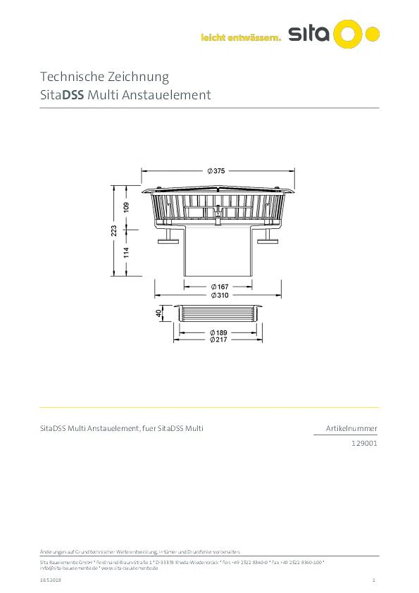 SitaMore Anstauelement