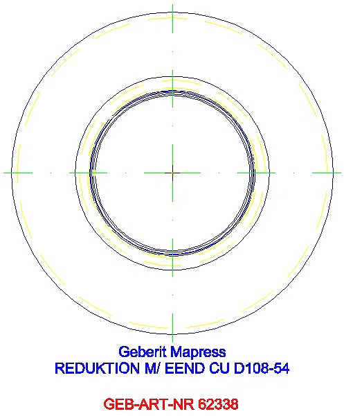 GE Mapress Kupfer Reduktion mit Einschubende d108-54_62338_A