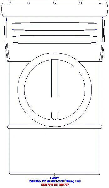 GE Silent-Pro Reinigungsstück 90Gr mit runder Serviceöffnung d160mm_393.727.14.1_A