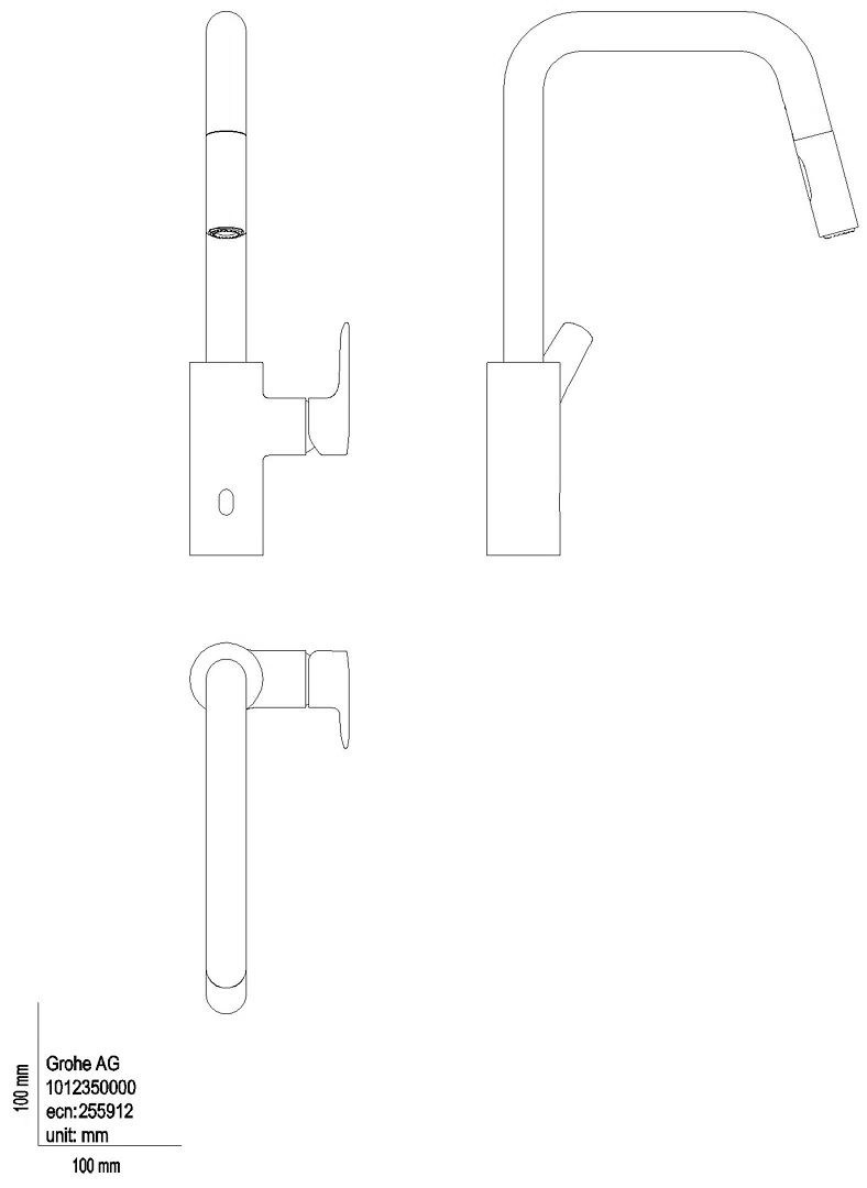 GROHE Hybrid-Spültischbatterie Eurosmart 1012350 man./IR azb. Spülbr. supersteel