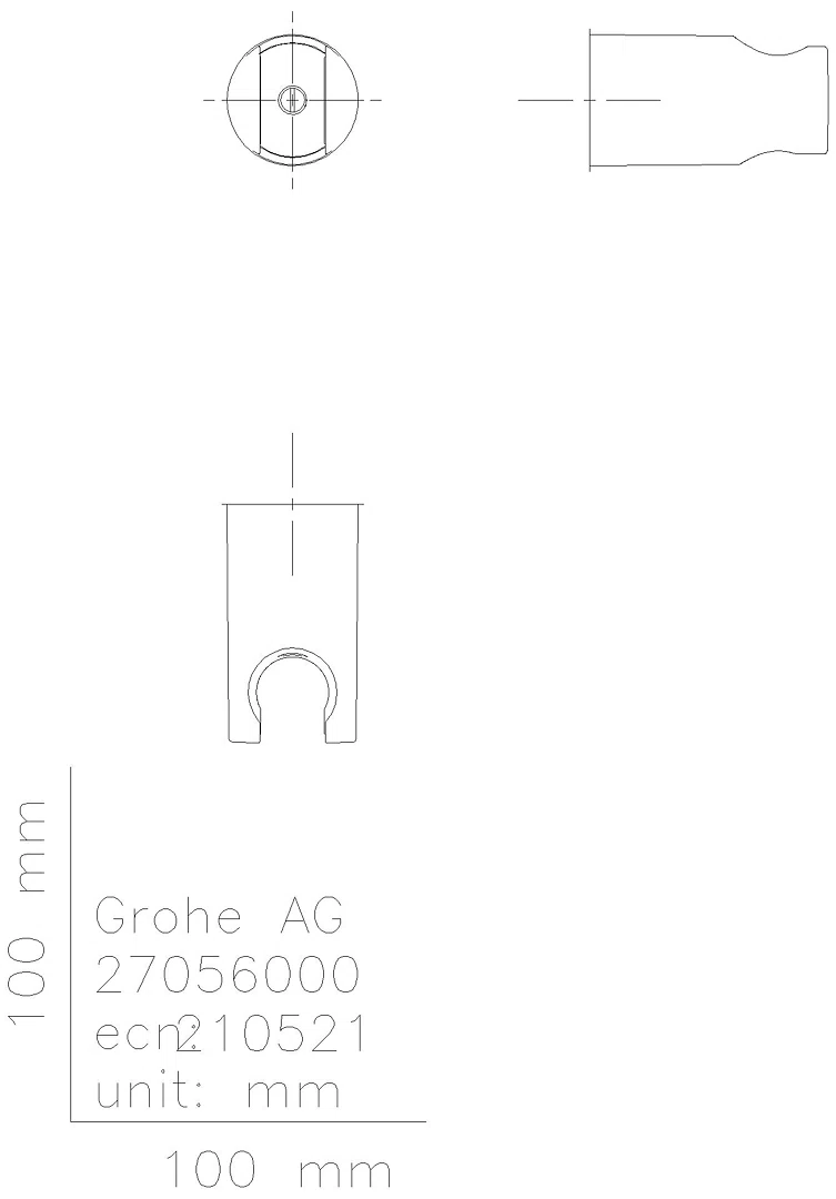 GROHE Wandbrausehalter Rainshower 27056 nicht verstellbar ohne Rosette chrom