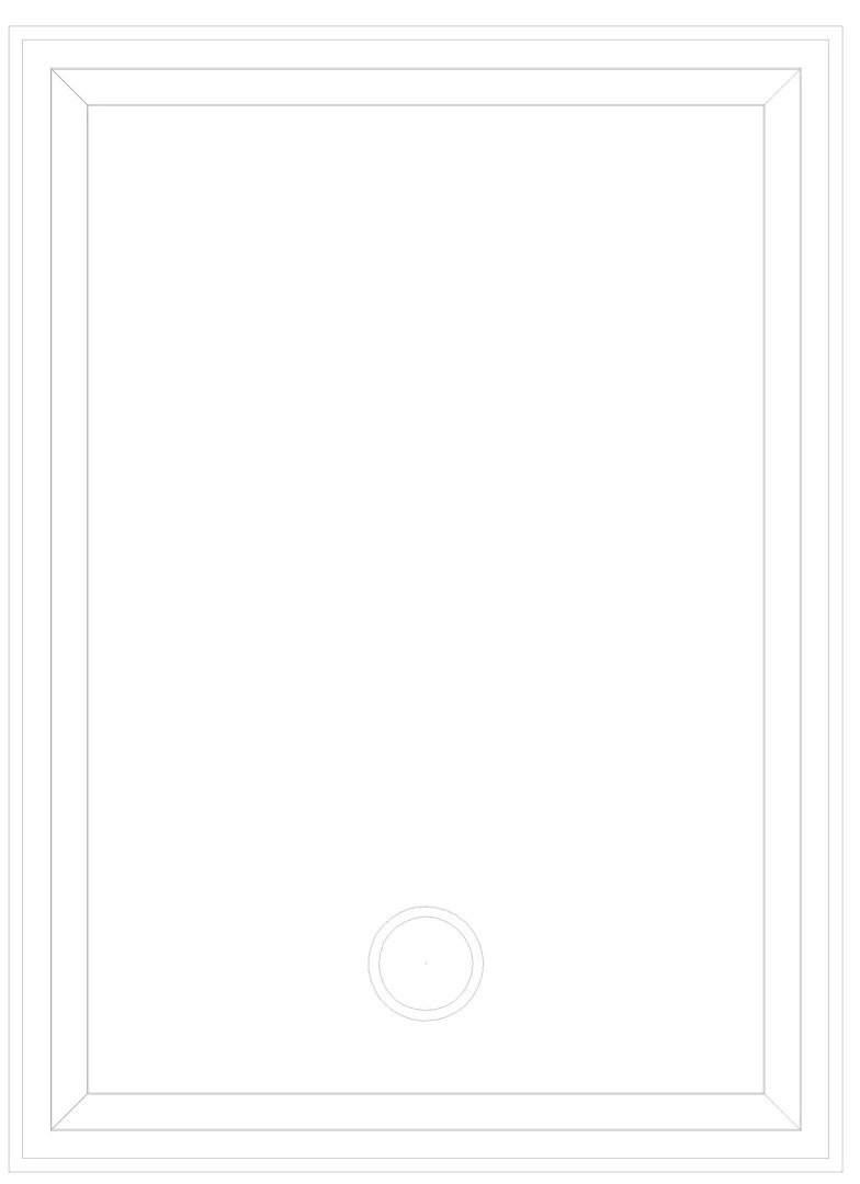 KALDEWEI CAYONOPLAN MIT WANNENTRÄGER EXTRAFLACH Duschfläche, 800x1100x32 mm, Modell-Nr: 2222-5
