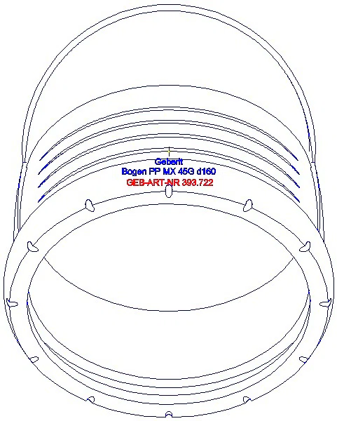 GE Silent-Pro Bogen 45Gr d160mm_393.722.14.1_G