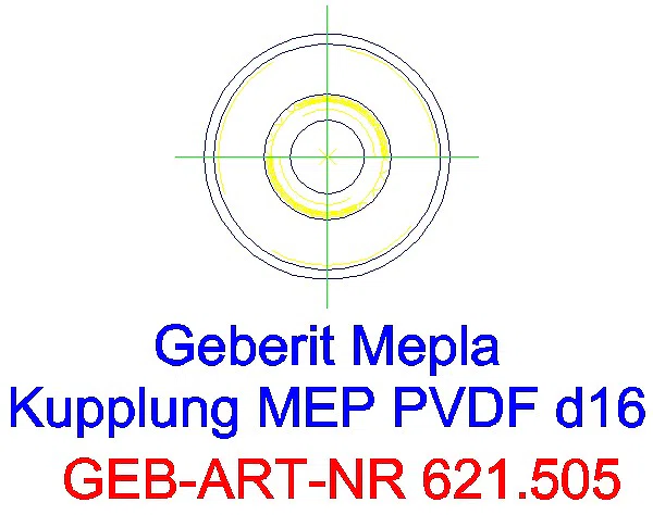 GE Mepla Kupplung PVDF d16_621.505.00.5_L