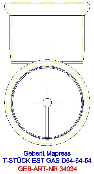 GE Mapress Edelstahl T-Stück egal (Gas) d54-54-54_34034_L