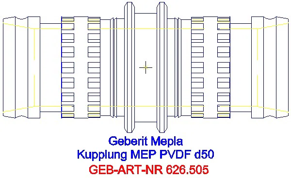 GE Mepla Kupplung PVDF d50_626.505.00.5_G