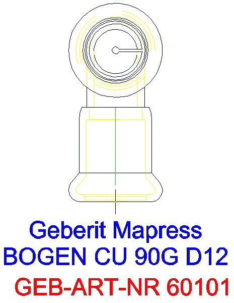 GE Mapress Kupfer Bogen 90Gr d12_60101_L