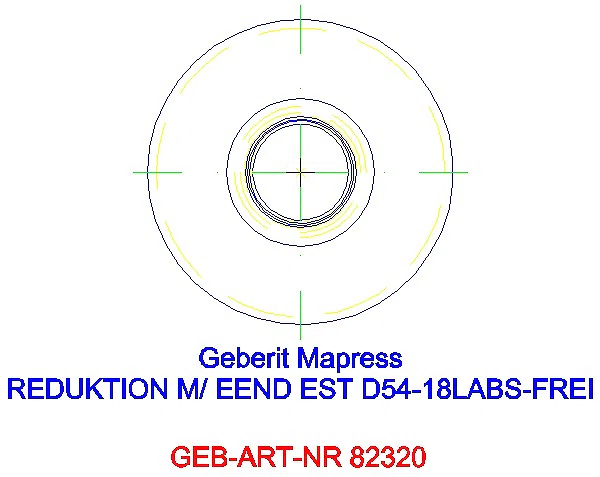 GE Mapress Edelstahl Reduktion mit Einschubende (LABS-frei) d54-18_82320_A