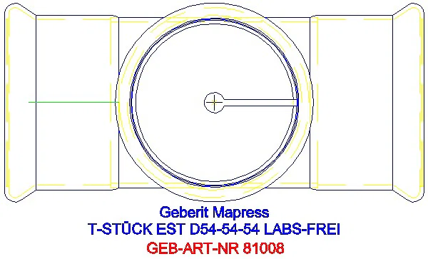 GE Mapress Edelstahl T-Stück egal (LABS-frei) d54-54-54_81008_G
