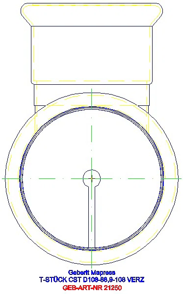 GE Mapress C-Stahl T-Stück reduziert d108-88,9-108 verzinkt_21250_L