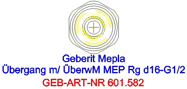 GE Mepla Übergang mit Überwurfmutter Rg d16-G1/2_601.582.00.5_L