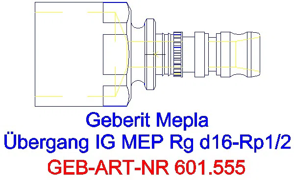 GE Mepla Übergang mit IG Rg d16-Rp1/2_601.555.00.5_G