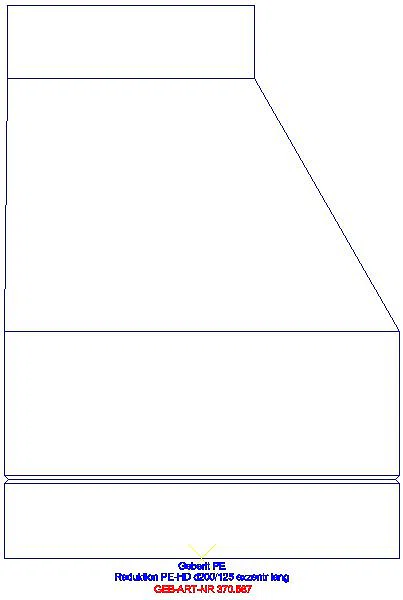 GE PE Reduktion exzentrisch lang d200/125_370.587.16.5_A