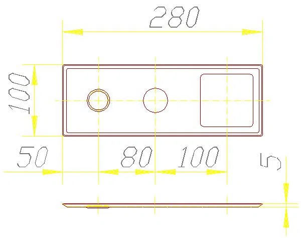 DALLMER Abdeckplatte zu WE-Siphon 405 E/406 E, Edelstahl